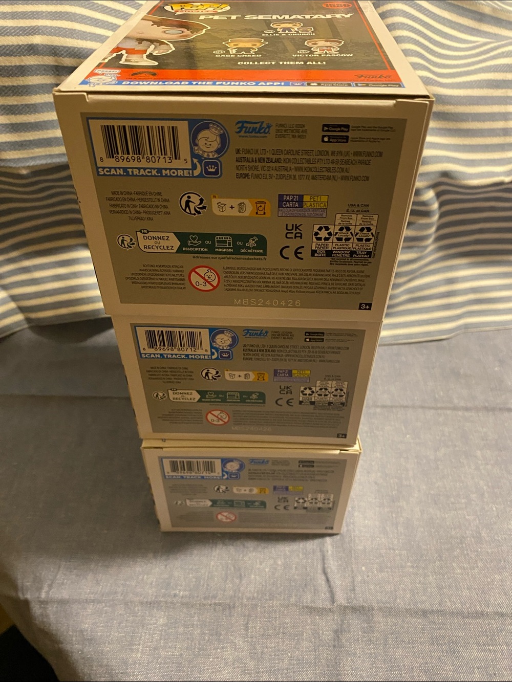 Funko Pop! Pet Sematary Set - White, Black, Orange, Yellow, Red, All Three - Picture 2 of 5